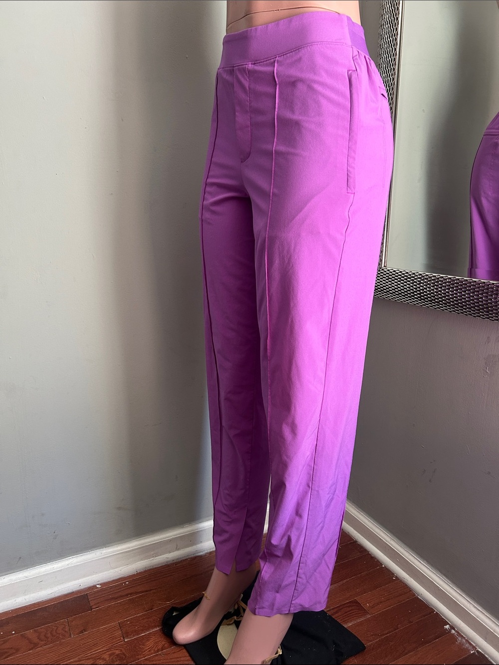Athleta Lavender Straight-Leg High Waist Pants